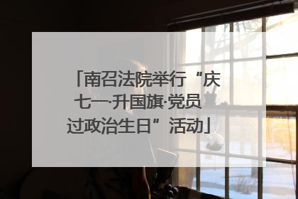 南召法院举行“庆七一·升国旗·党员过政治生日”活动