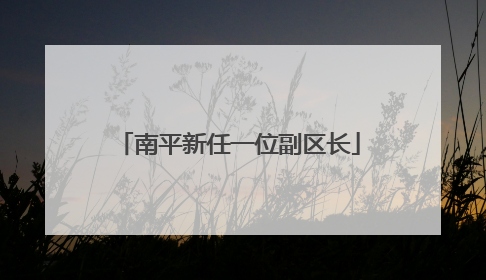 南平新任一位副区长