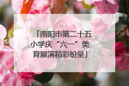 南阳市第二十五小学庆“六一”美育展演精彩纷呈