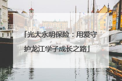 光大永明保险：用爱守护龙江学子成长之路