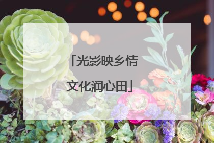 光影映乡情 文化润心田