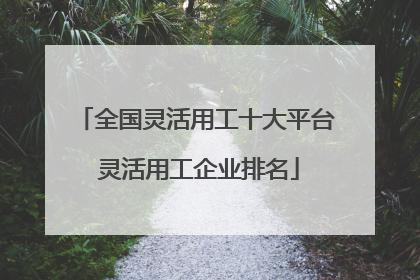 全国灵活用工十大平台 灵活用工企业排名