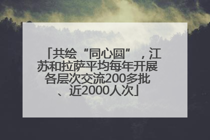 共绘“同心圆”，江苏和拉萨平均每年开展各层次交流200多批、近2000人次