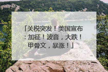 关税突发！美国宣布：加征！波音，大跌！甲骨文，暴涨！