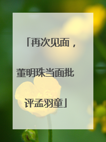 再次见面，董明珠当面批评孟羽童