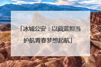 冰城公安：以藏蓝担当 护航青春梦想起航