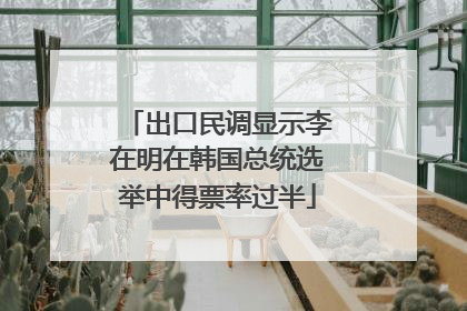 出口民调显示李在明在韩国总统选举中得票率过半