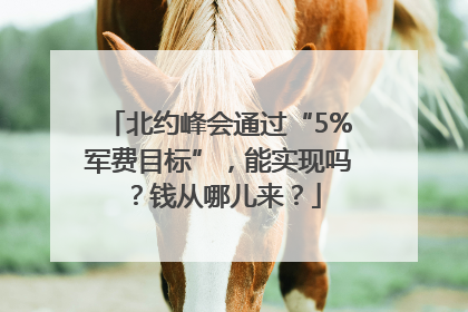 北约峰会通过“5%军费目标”，能实现吗？钱从哪儿来？