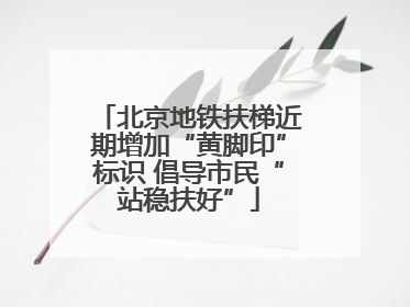 北京地铁扶梯近期增加“黄脚印”标识 倡导市民“站稳扶好”