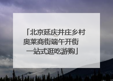 北京延庆井庄乡村奥莱商街端午开街 一站式逛吃游购