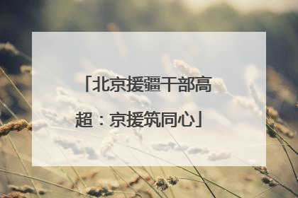 北京援疆干部高超：京援筑同心