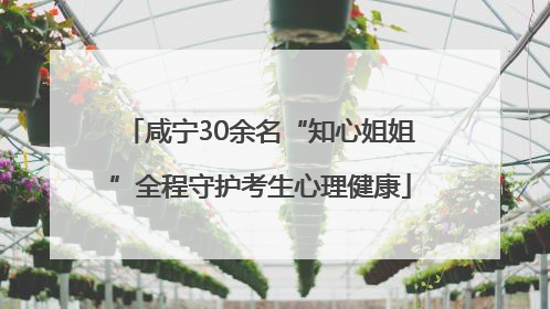 咸宁30余名“知心姐姐”全程守护考生心理健康