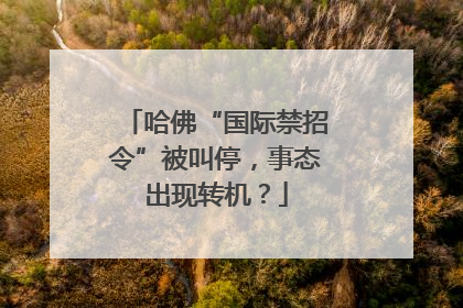 哈佛“国际禁招令”被叫停，事态出现转机？