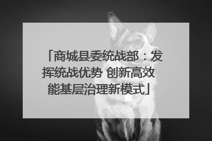 商城县委统战部：发挥统战优势 创新高效能基层治理新模式