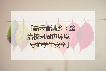 嘉禾普满乡：整治校园周边环境 守护学生安全