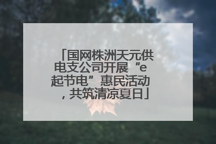 国网株洲天元供电支公司开展“e起节电”惠民活动，共筑清凉夏日