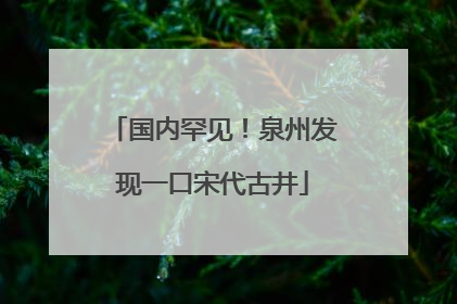 国内罕见！泉州发现一口宋代古井