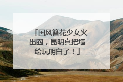 国风簪花少女火出圈，昆明真把墙绘玩明白了！