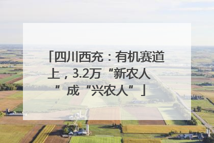 四川西充：有机赛道上，3.2万“新农人”成“兴农人”