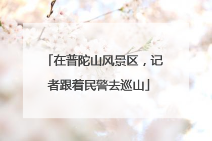 在普陀山风景区，记者跟着民警去巡山