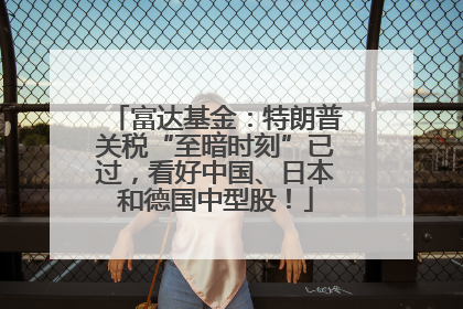 富达基金：特朗普关税“至暗时刻”已过，看好中国、日本和德国中型股！
