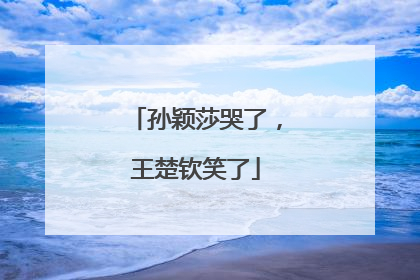 孙颖莎哭了，王楚钦笑了