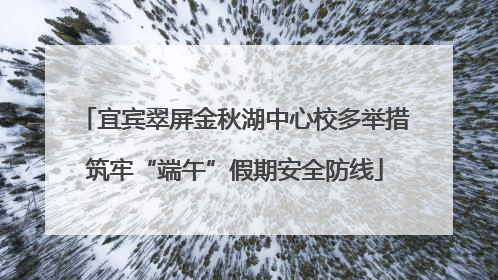 宜宾翠屏金秋湖中心校多举措筑牢“端午”假期安全防线