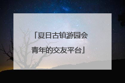 夏日古镇游园会 青年的交友平台