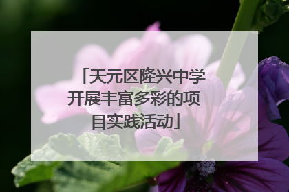 天元区隆兴中学开展丰富多彩的项目实践活动