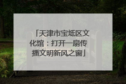天津市宝坻区文化馆：打开一扇传播文明新风之窗