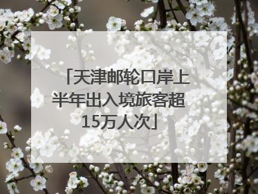 天津邮轮口岸上半年出入境旅客超15万人次