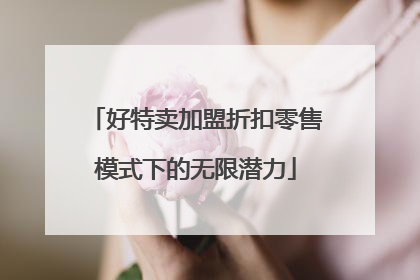 好特卖加盟折扣零售模式下的无限潜力