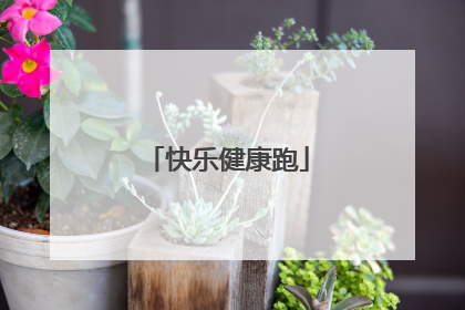 快乐健康跑