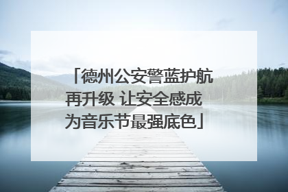 德州公安警蓝护航再升级 让安全感成为音乐节最强底色