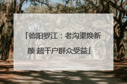 德阳罗江：老沟渠焕新颜 超千户群众受益