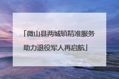 微山县两城镇精准服务助力退役军人再启航
