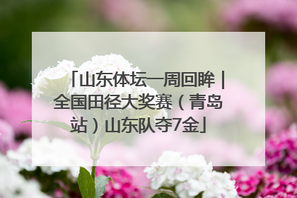 山东体坛一周回眸｜全国田径大奖赛（青岛站）山东队夺7金
