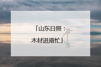 山东日照：木材进港忙