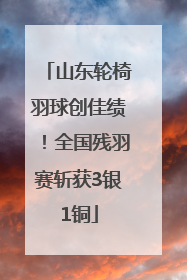 山东轮椅羽球创佳绩！全国残羽赛斩获3银1铜