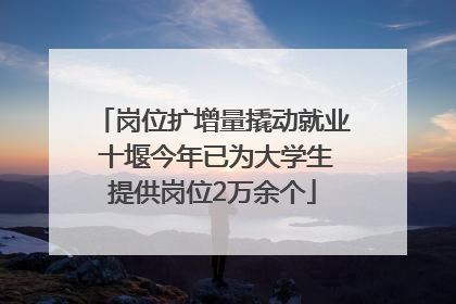 岗位扩增量撬动就业 十堰今年已为大学生提供岗位2万余个