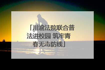 川渝法院联合普法进校园 筑牢青春无毒防线
