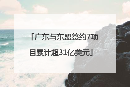 广东与东盟签约7项目累计超31亿美元