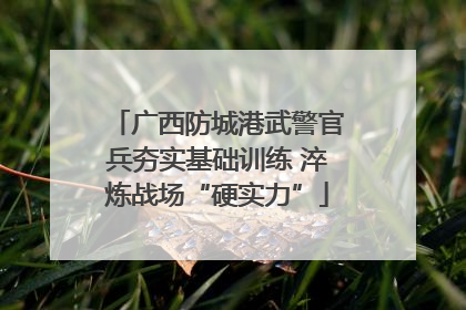 广西防城港武警官兵夯实基础训练 淬炼战场“硬实力”