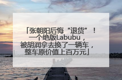张朝阳后悔“退货”！一个绝版Labubu，被胡润拿去换了一辆车，整车原价值上百万元
