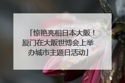 惊艳亮相日本大阪！厦门在大阪世博会上举办城市主题日活动