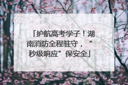 护航高考学子！湖南消防全程驻守，“秒级响应”保安全