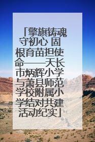 擎旗铸魂守初心 固根育苗担使命——天长市炳辉小学与萧县师范学校附属小学结对共建活动纪实