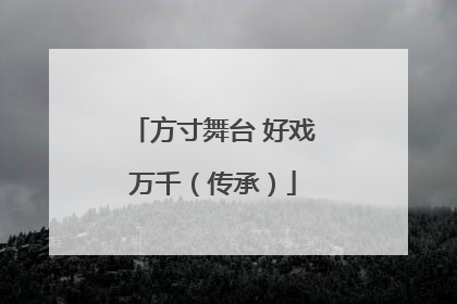 方寸舞台 好戏万千（传承）