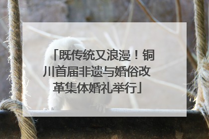 既传统又浪漫！铜川首届非遗与婚俗改革集体婚礼举行