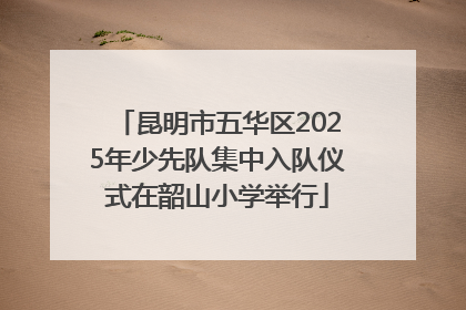 昆明市五华区2025年少先队集中入队仪式在韶山小学举行